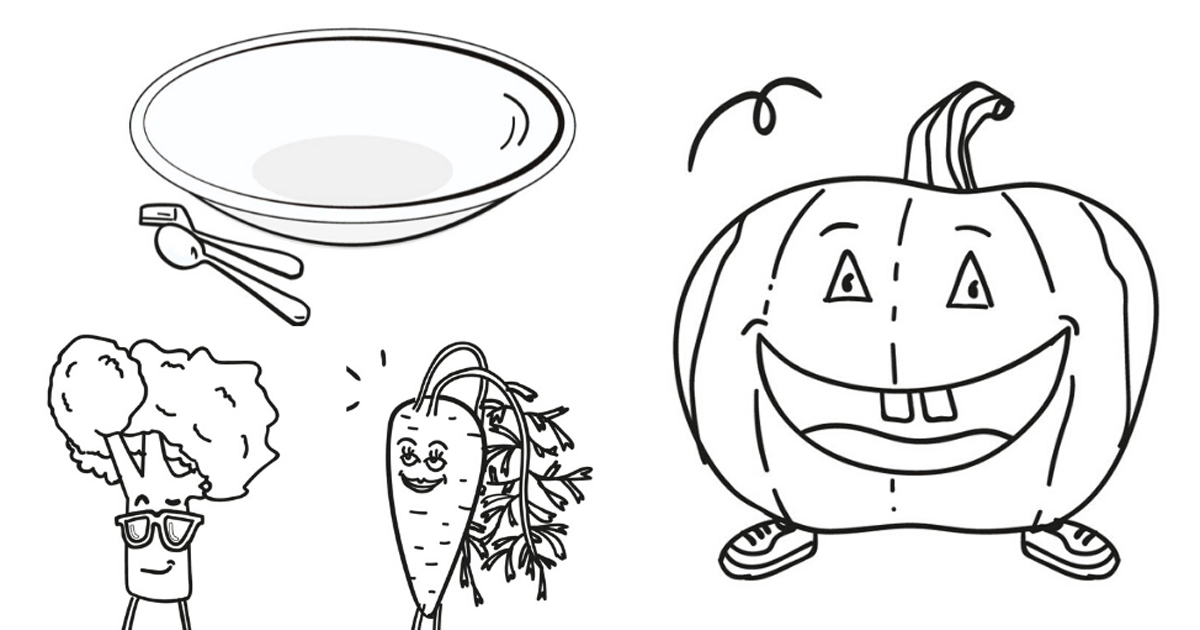 Malvorlagen zur klimafreundlichen Ernährung