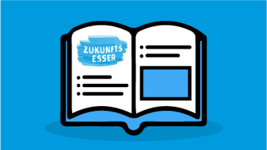Buch-Icon mit Zukunftsesser-Logo